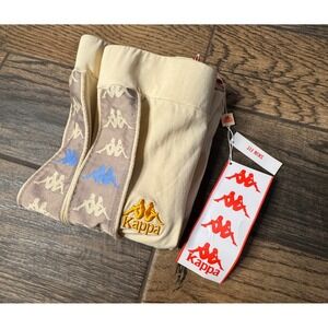 Kappa 222 Banda Bartes Woman‎ Pants Skin Fit Beige Ecru Brown Blue Cielo Size S